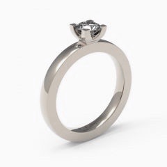 Flemming Uziel Divine Mauro B201-050 Platina 950 med LG-Diamant Vigselringar - Förlovningsringar - Bröllopsringar