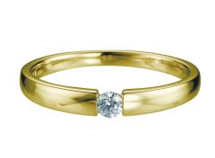 Vigselring Engagement 41-82129 med diamant i 18 k guld.