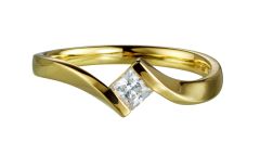 Vigselring Engagement 41- 82131 med diamant i 18 k guld.