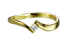 Vigselring Engagement 41- 82133 med diamant i 18 k guld.