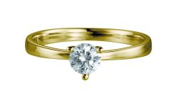 Vigselring Engagement 41-82145 med diamant i 18 k guld.