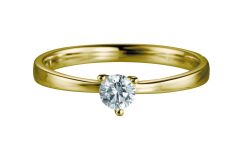 Vigselring Engagement 41-82147 med diamant i 18 k guld.