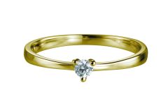 Vigselring Engagement 41-82149 med diamant i 18 k guld.