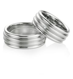 Vigselring Breuning 080370/080380 i silver med diamant.