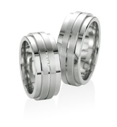 Vigselring Breuning 0803900/080400 i silver med diamant.