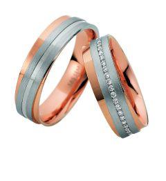 Vigselring Saint Maurice Preciousline 81634/35 med diamant i 18 k guld.