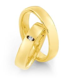 Vigselring Saint Maurice Twin-Set, 81173gg med diamant i 18 k guld.