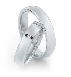 Vigselring Saint Maurice Twin-Set, 81173wg med diamant i 18 k guld.