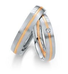 Vigselring Saint Maurice Twin-Set, 81218/19 med diamant i 18 k guld.