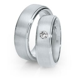 Vigselring Saint Maurice Pas De Deux, 81276/77wg med diamant i 18 k guld.