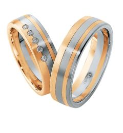 Vigselring Saint Maurice Eternity, 82044/45 med diamant i 18 k guld.