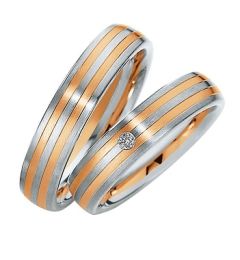Vigselring Saint Maurice Eternity, 82056/57 med diamant i 18 k guld.