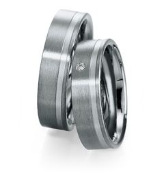 Vigselring Saint Maurice Platin, 85440/41 med diamant i platina 950.