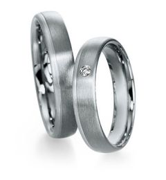 Vigselring Saint Maurice Platin, 85490/91 med diamant i platina 950.