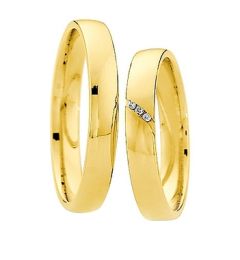 Vigselring Saint Maurice Light 87024/25gg med diamant i 18 k guld.