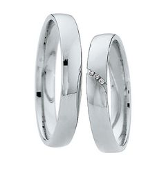Vigselring Saint Maurice Light 87024/25wg med diamant i 18 k guld.