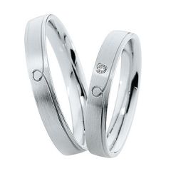 Vigselring Saint Maurice Light 87034/35wg med diamant i 18 k guld.