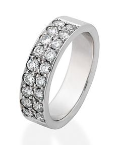Vigselring Planet Sun med 1,26 ct. diamant i 18 k vitguld.