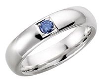 Vigselring Olympen, Zurich med diamant i 18 k vitguld.
