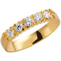 Vigselring Olympen 54-3 3.5 med diamant i 18 k guld.