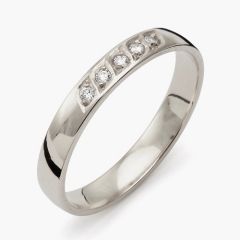 Vigselring Flemming Uziel Signo B015 i silver med cubic zirkonia.