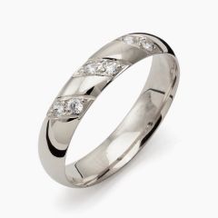 Vigselring Flemming Uziel Signo B018 i silver med cubic zirkonia.