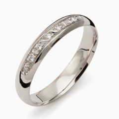 Vigselring Flemming Uziel Signo B021 i silver med cubic zirkonia.