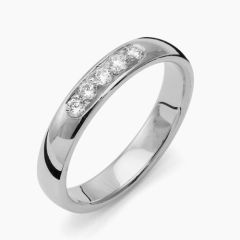 Vigselring Flemming Uziel Signo B026 i silver med cubic zirkonia.