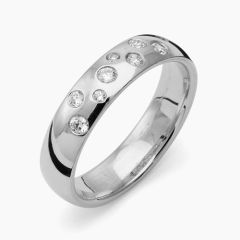 Vigselring Flemming Uziel Signo B029 i silver med cubic zirkonia.