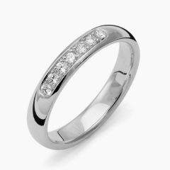 Vigselring Flemming Uziel Signo B042 i silver med cubic zirkonia.