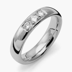 Vigselring Flemming Uziel Signo B047 i silver med cubic zirkonia.