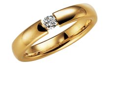 Vigselring Schalins, Dublin med diamant i 18 k guld.