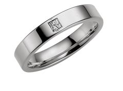 Vigselring Olympen, Lyon med diamant i 18 k vitguld.