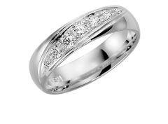 Vigselring Olympen, Madrid med diamant i 18 k vitguld. 