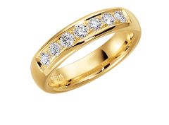 Vigselring Olympen Neapel med diamanter i 18 k guld.