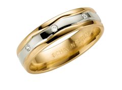Vigselring Olympen Porto Allians med 0,03 ct. diamant i 18 k guld.