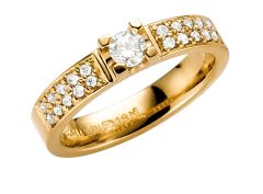 Vigselring Olympen Verona med 0,40 ct. diamant i 18 k guld. 