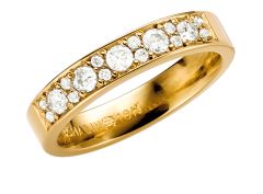 Vigselring Olympen Vilnius med 0,47 ct. diamant i 18 k guld.