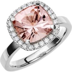 Vigselring Schalins Fairytale 11 Morganit i 18 k vitguld.