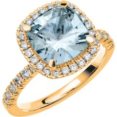 Vigselring Schalins Fairytale 1 Akvamarin i 18 k guld.