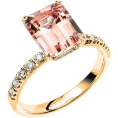 Vigselring Schalins Fairytale 14 Morganit i 18 k guld.