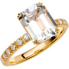Vigselring Schalins Fairytale 14 Snövit beryll i 18 k guld.