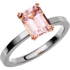 Vigselring Schalins Fairytale 1 Morganit i 18 k vitguld.