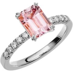 Vigselring Schalins Fairytale 2 Morganit i 18 k vitguld.