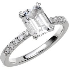 Vigselring Schalins Fairytale 2 Snövit beryll i 18 k vitguld.