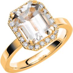 Vigselring Schalins Fairytale 7 Snövit beryll i 18 k guld.