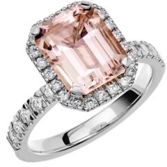 Vigselring Schalins Fairytale 8 Morganit i 18 k vitguld.