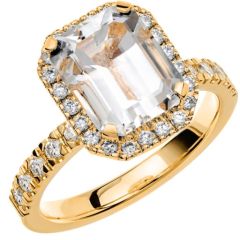 Vigselring Schalins Fairytale 8 Snövit beryll i 18 k guld.