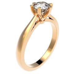 Vigselring Flemming Uziel Divine Idun B217-100 med LG-diamant i 18 k guld.