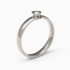 Vigselring Flemming Uziel Divine Kardia B204 med 0,15 ct diamant i platina 950.